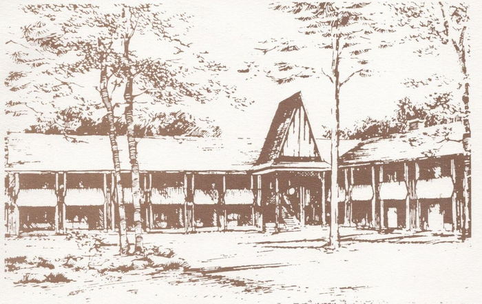 Fox Haus Motor Lodge - Old Postcard